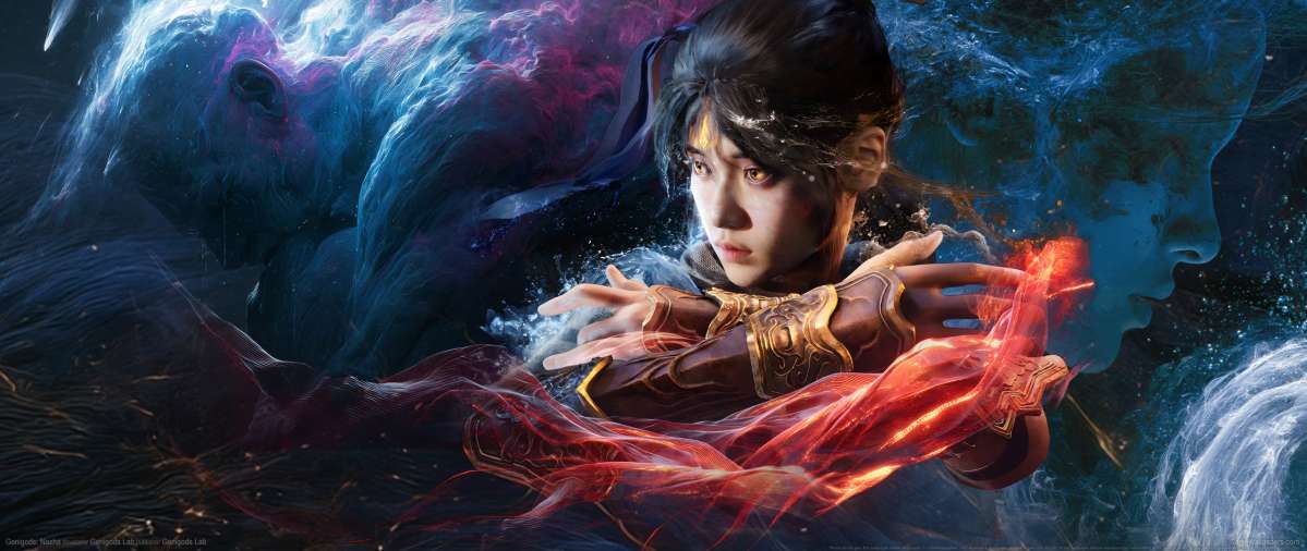 Genigods: Nezha ultrawide wallpaper or background 01