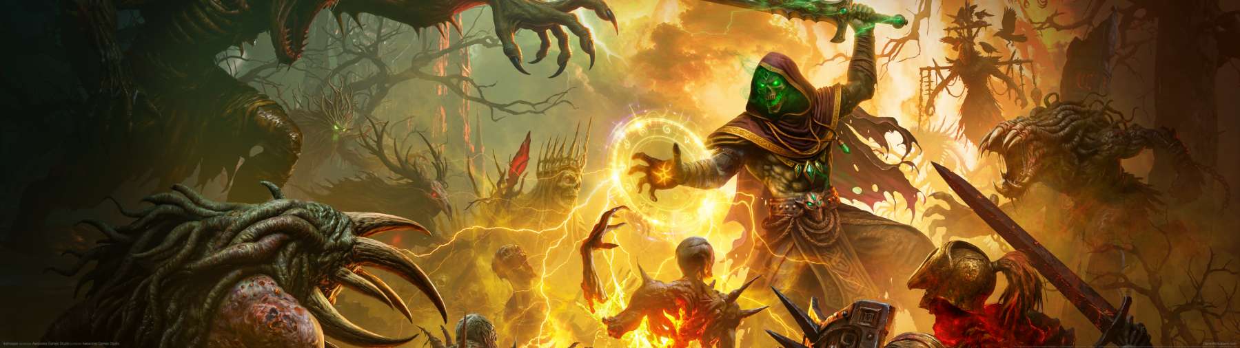 Hellreaper superwide wallpaper or background 01