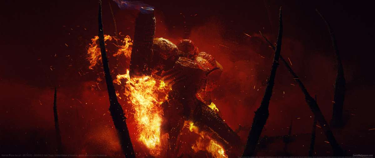 Metroid Prime fan art ultrawide wallpaper or background 01