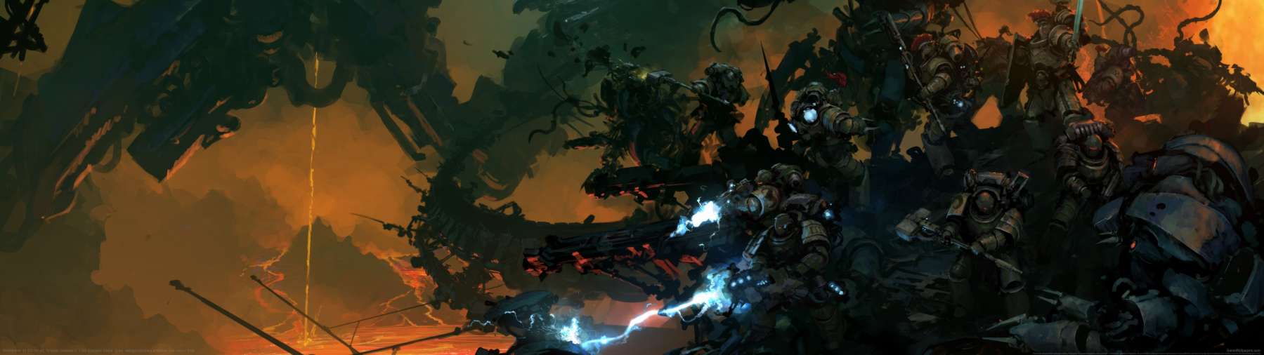 Warhammer 40,000 fan art superwide wallpaper or background 16
