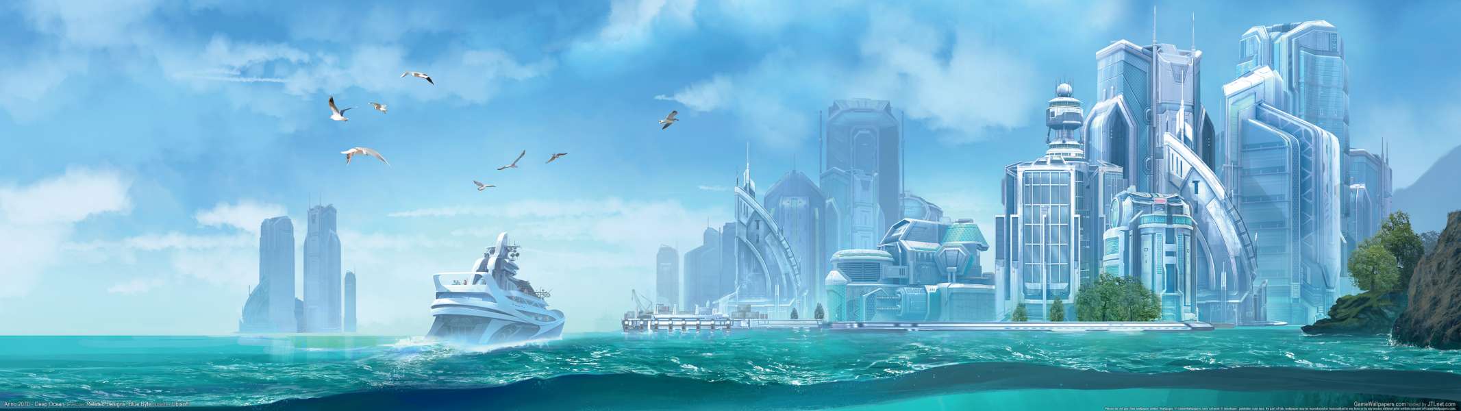 Anno 2070 - Deep Ocean dual screen wallpaper or background