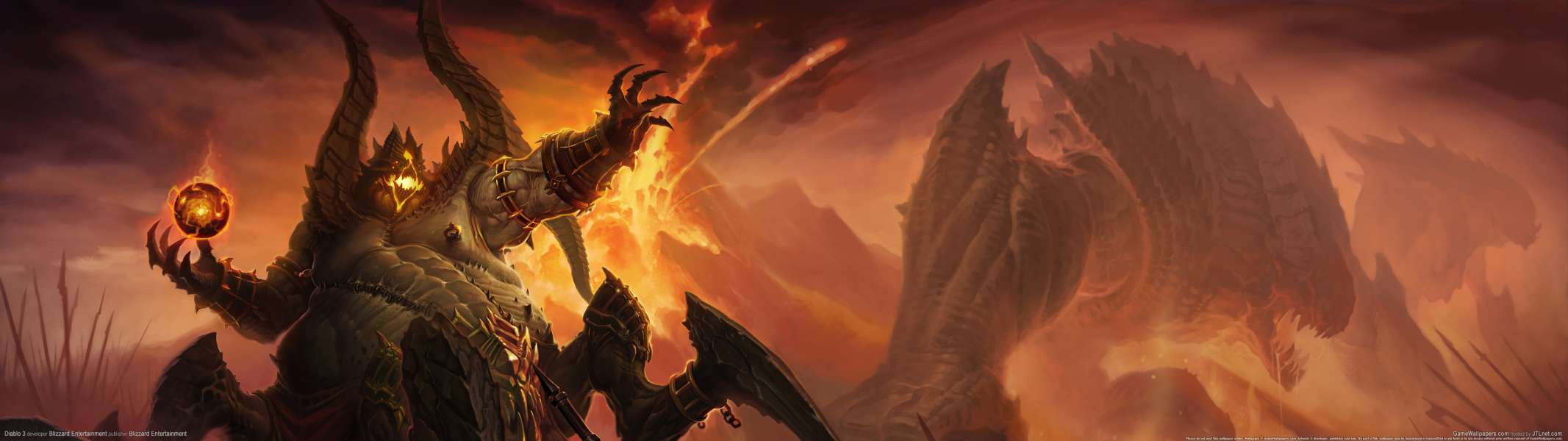 Diablo 3 dual screen wallpaper or background