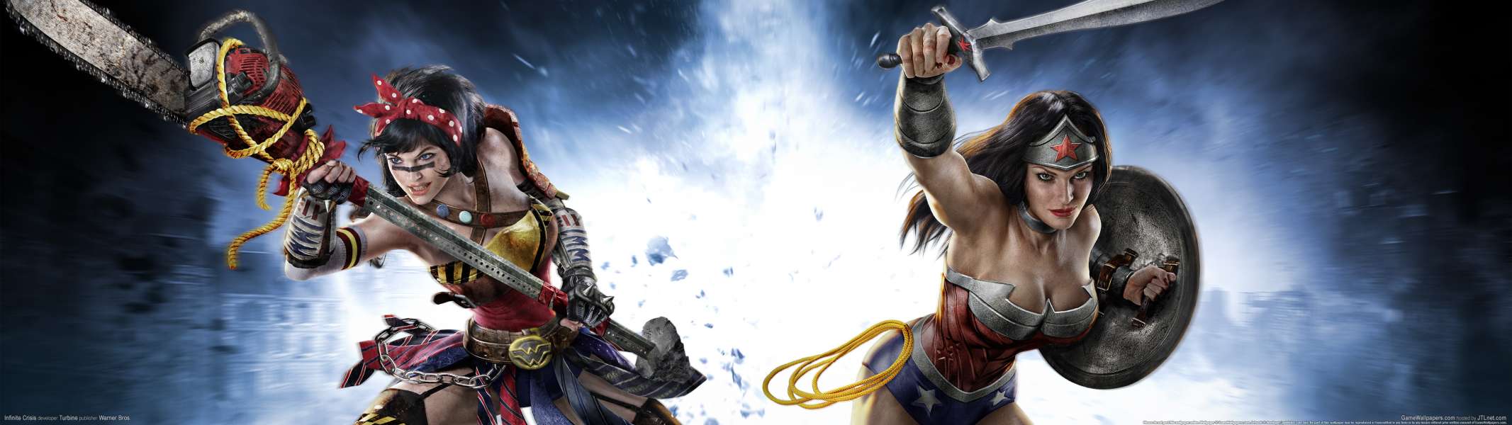 Infinite Crisis dual screen wallpaper or background