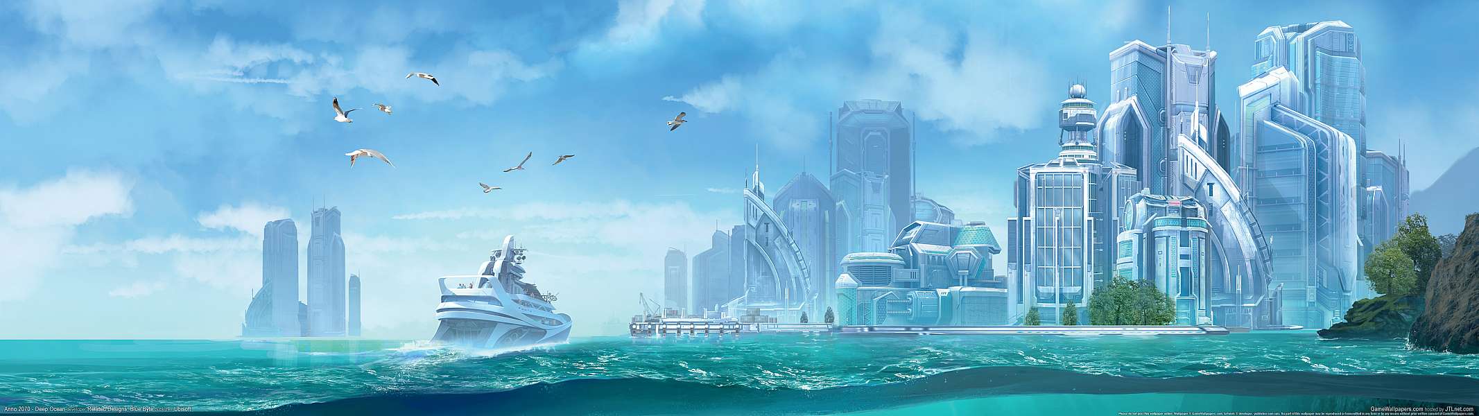 Anno 2070 - Deep Ocean dual screen wallpaper or background