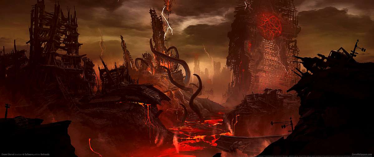 Doom Eternal ultrawide wallpaper or background 01