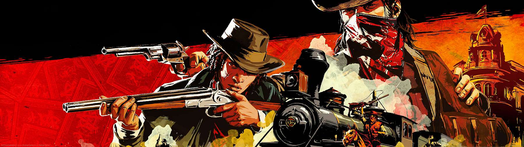 Red Dead Redemption 2 superwide wallpaper or background 08