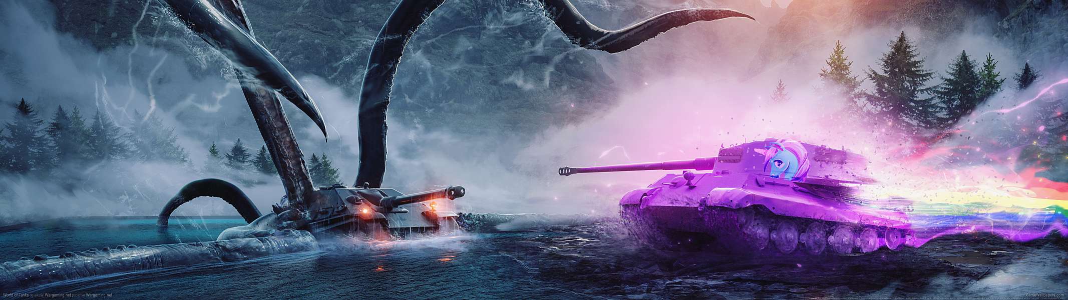 World of Tanks dual screen wallpaper or background