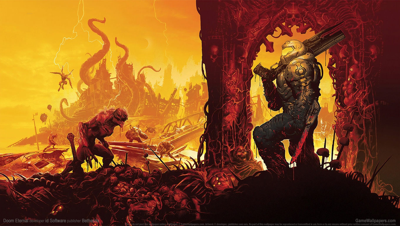 Doom Eternal 1360x768 wallpaper or background 11