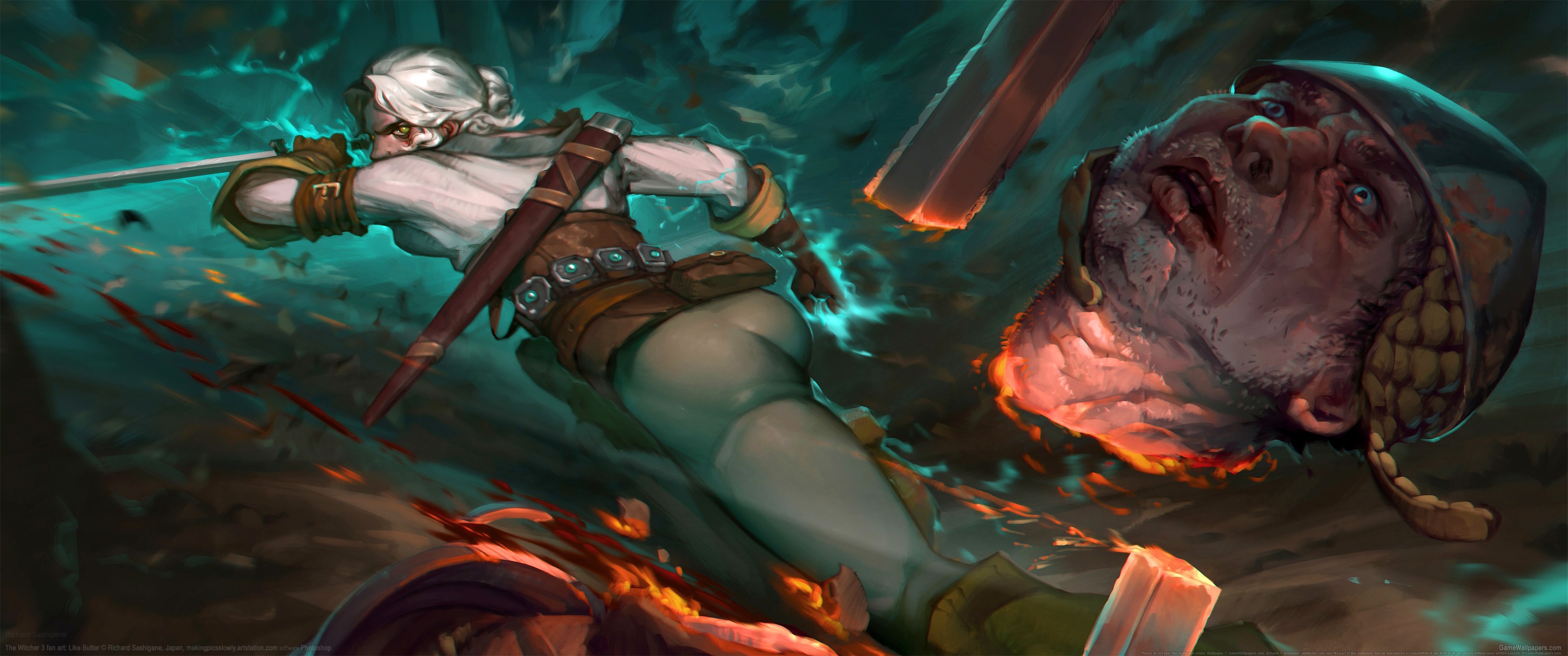 The Witcher 3 fan art 3440x1440 wallpaper or background 01