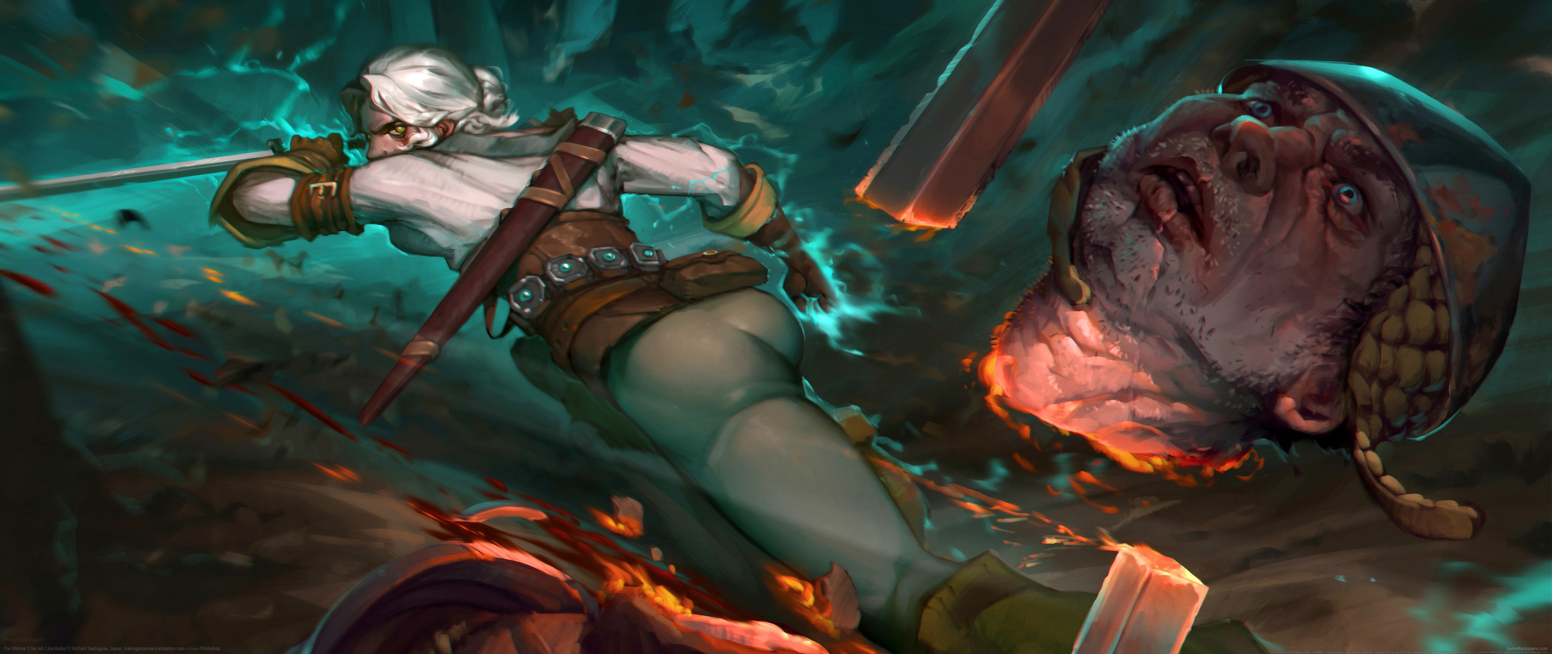 The Witcher 3 fan art 5120x2160 wallpaper or background 01