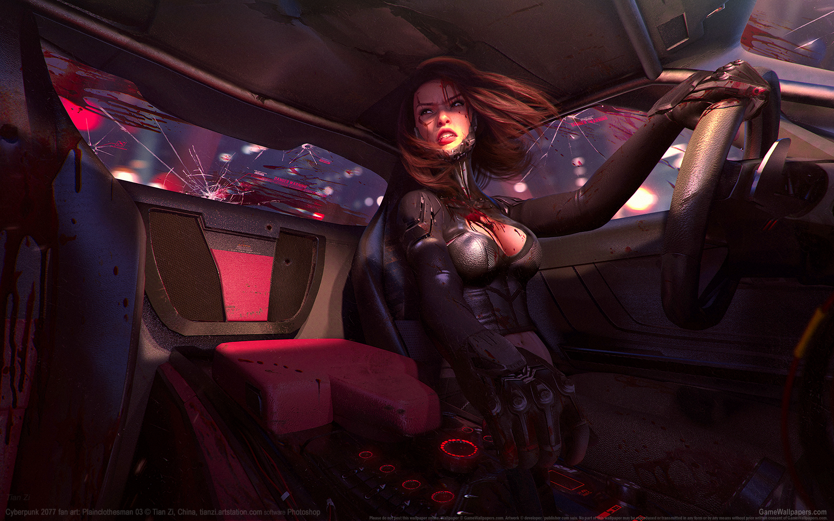 Cyberpunk 2077 fan art 1680x1050 Hintergrundbild 01