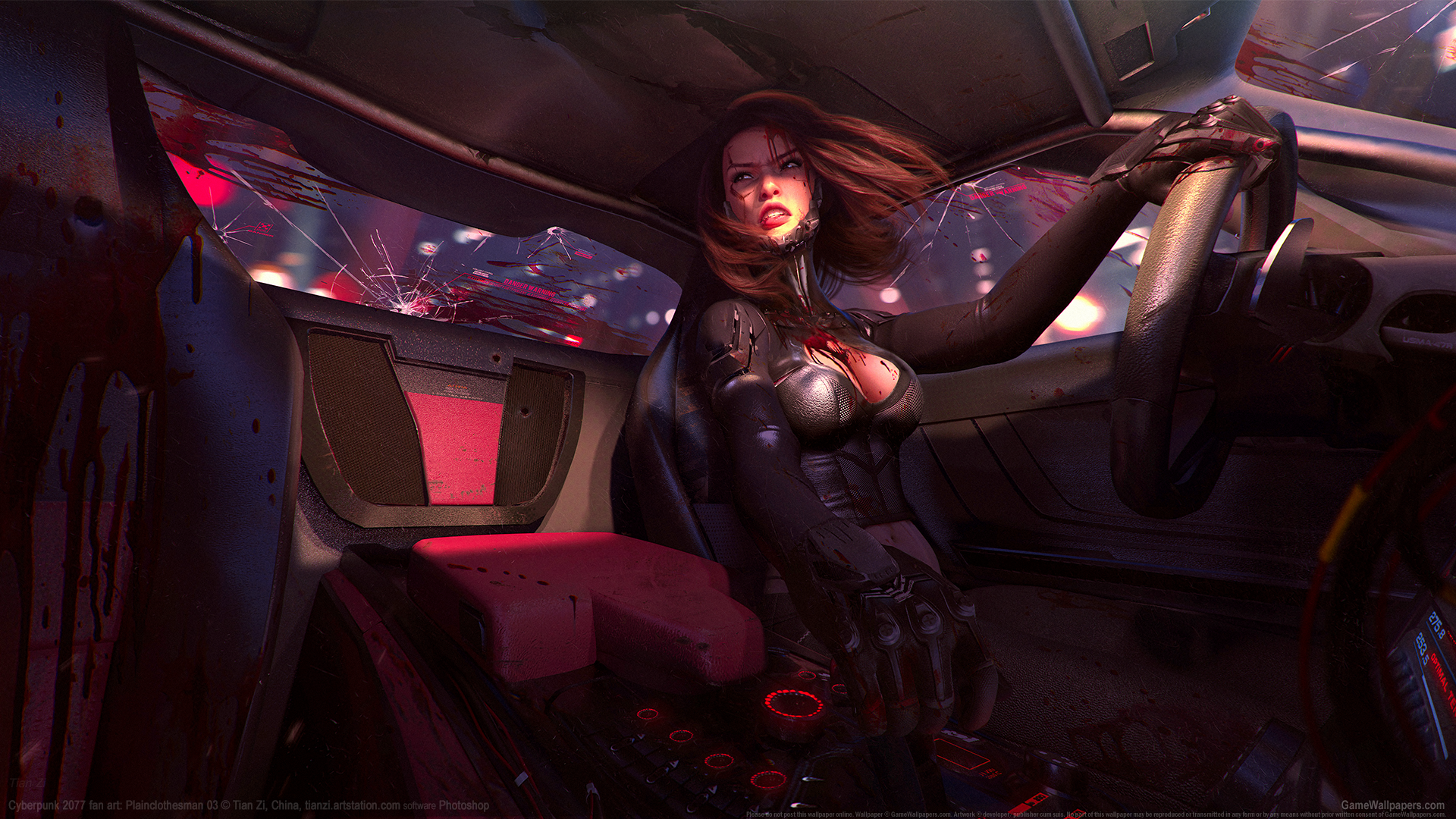 Cyberpunk 2077 fan art 1920x1080 Hintergrundbild 01