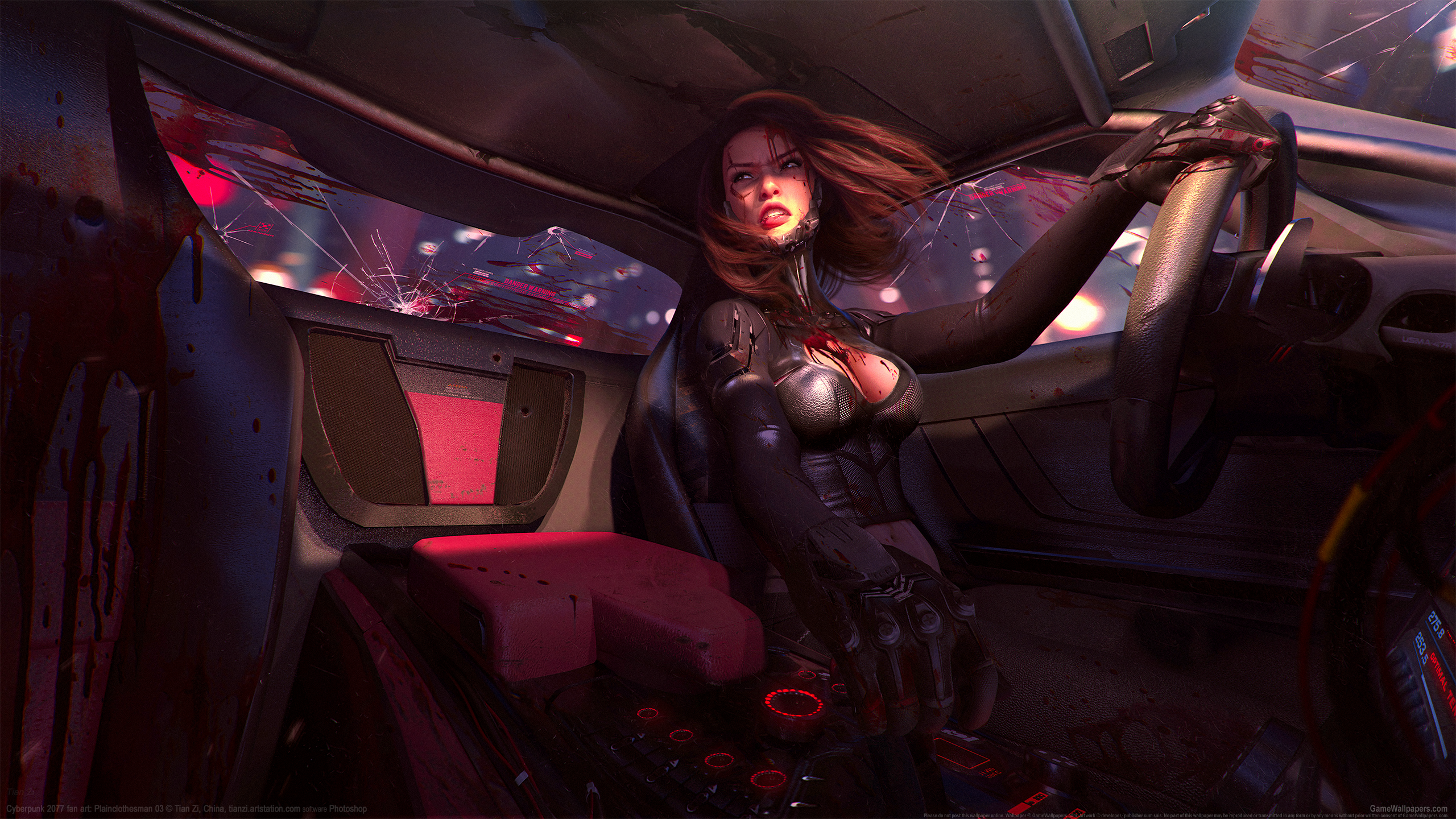 Cyberpunk 2077 fan art 2560x1440 Hintergrundbild 01