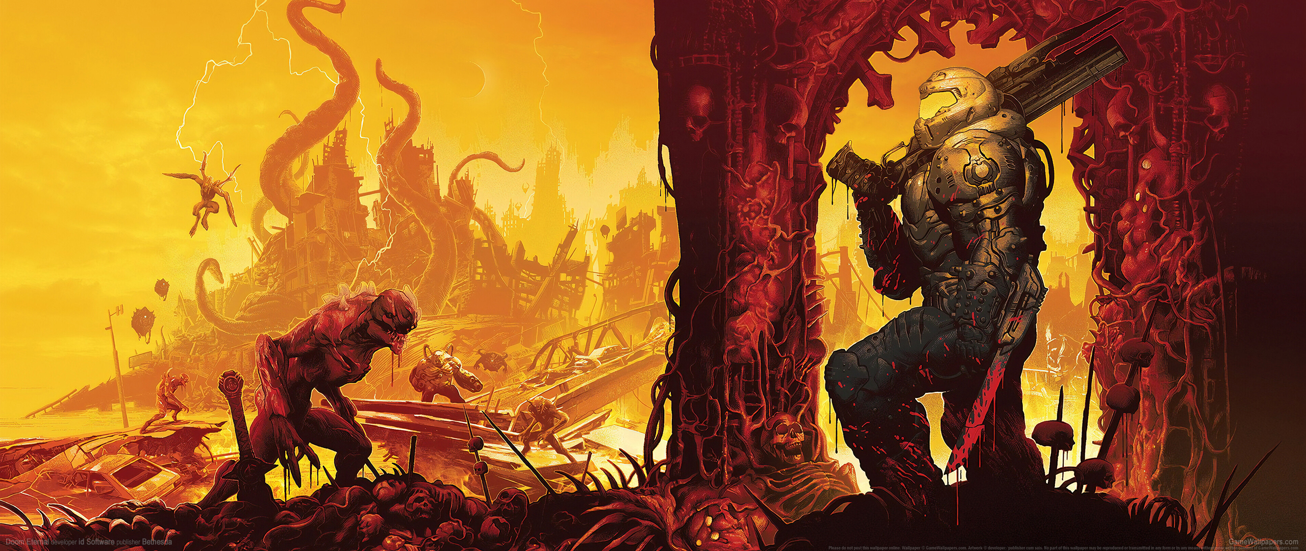 Doom Eternal 2560x1080 wallpaper or background 11