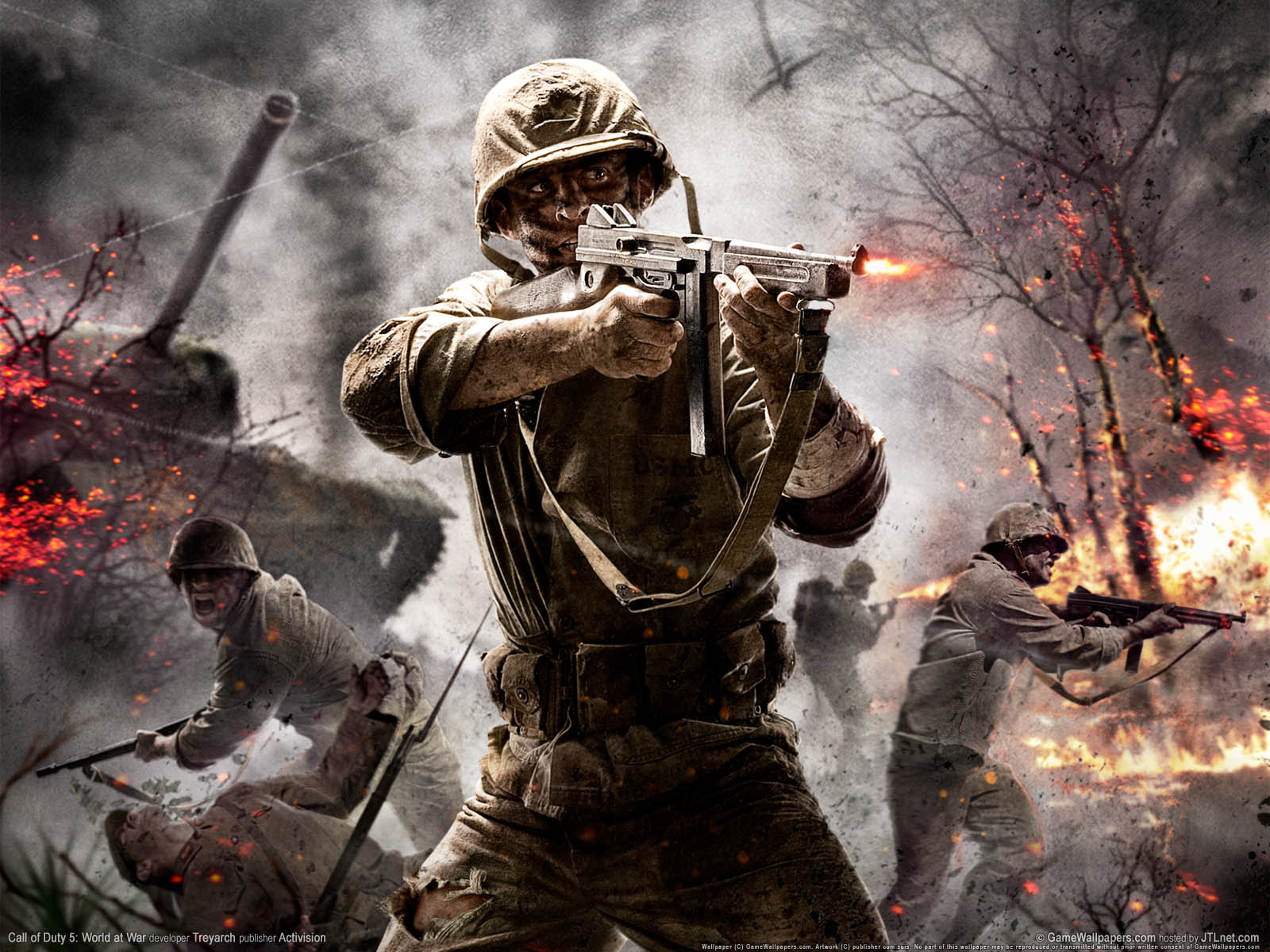 Call of Duty 5: World at War achtergrond 01 1600x1200