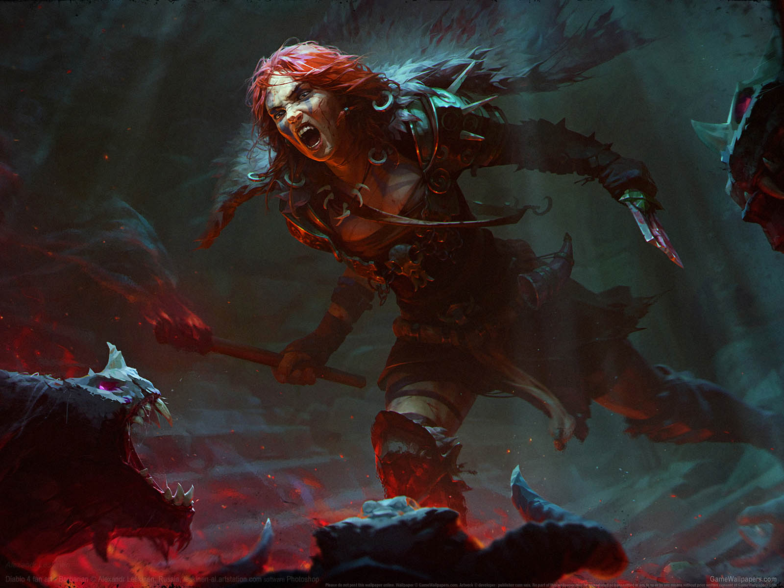 Diablo 4 fan art Hintergrundbild 01 1600x1200