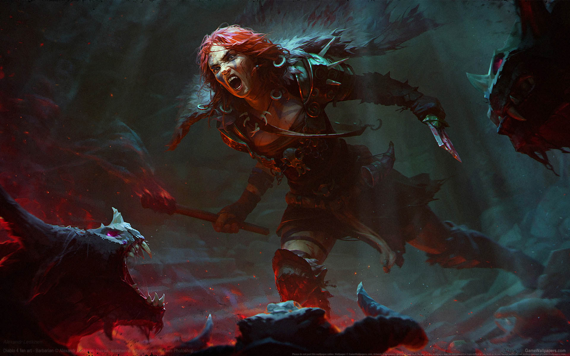 Diablo 4 fan art wallpaper 01 1920x1200