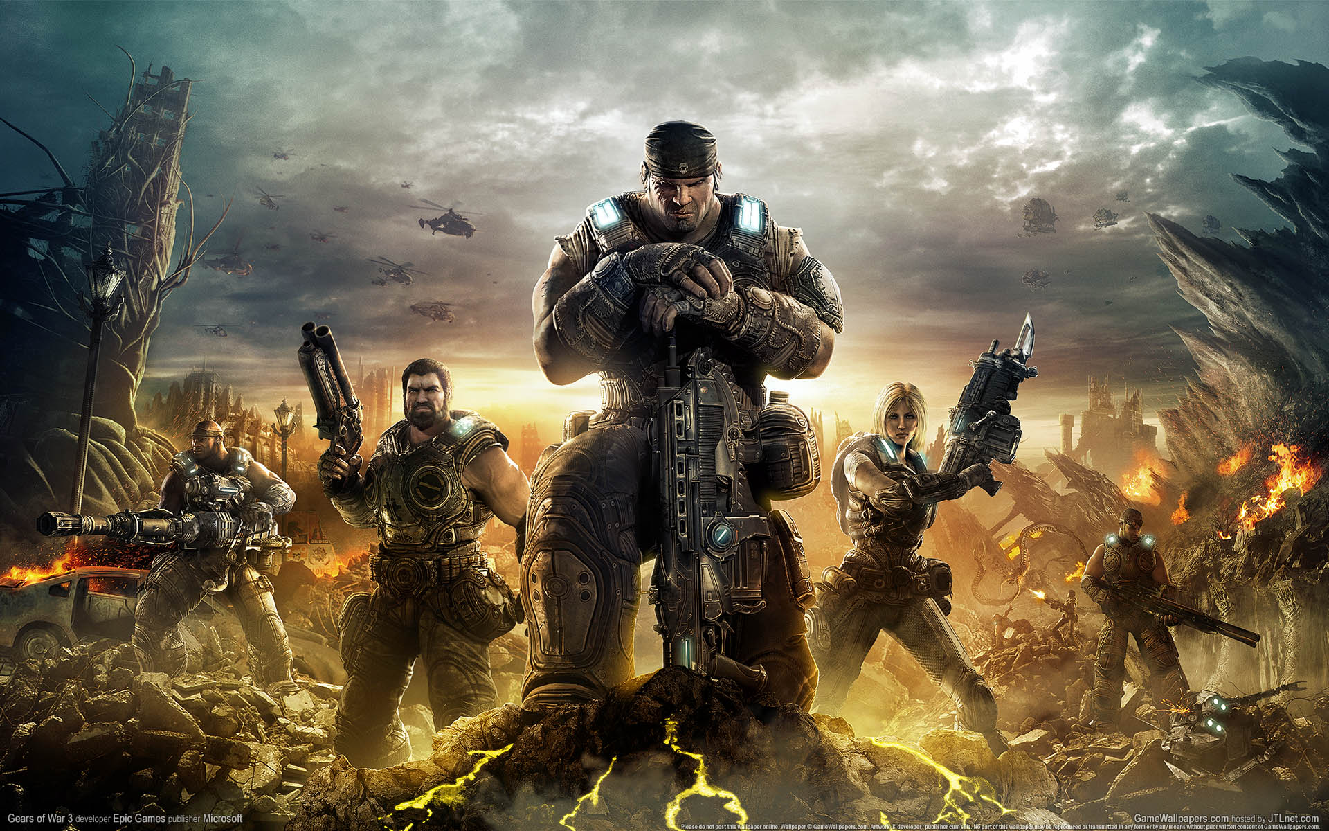 Gears of War 3 achtergrond 01 1920x1200