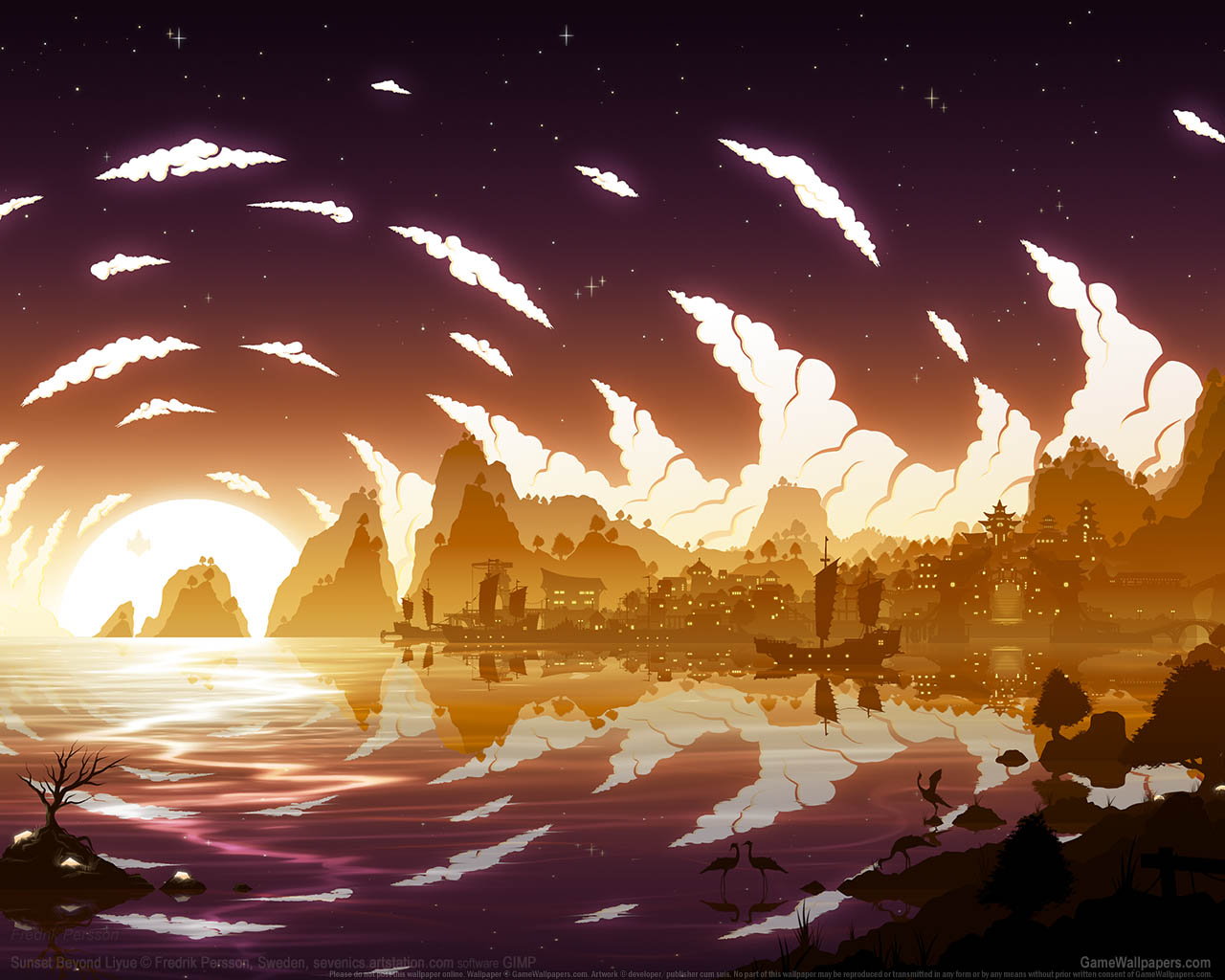 Genshin Impact fan art achtergrond 01 1280x1024