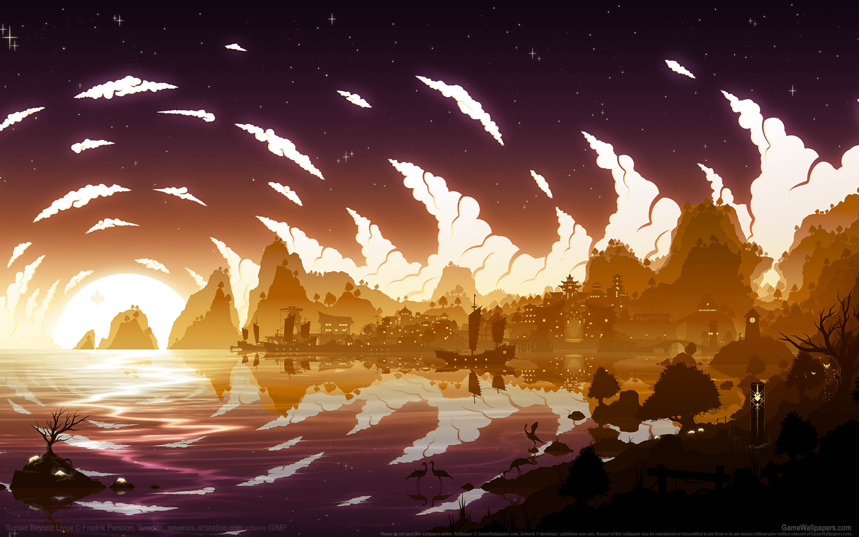 Genshin Impact fan art achtergrond 01 1680x1050