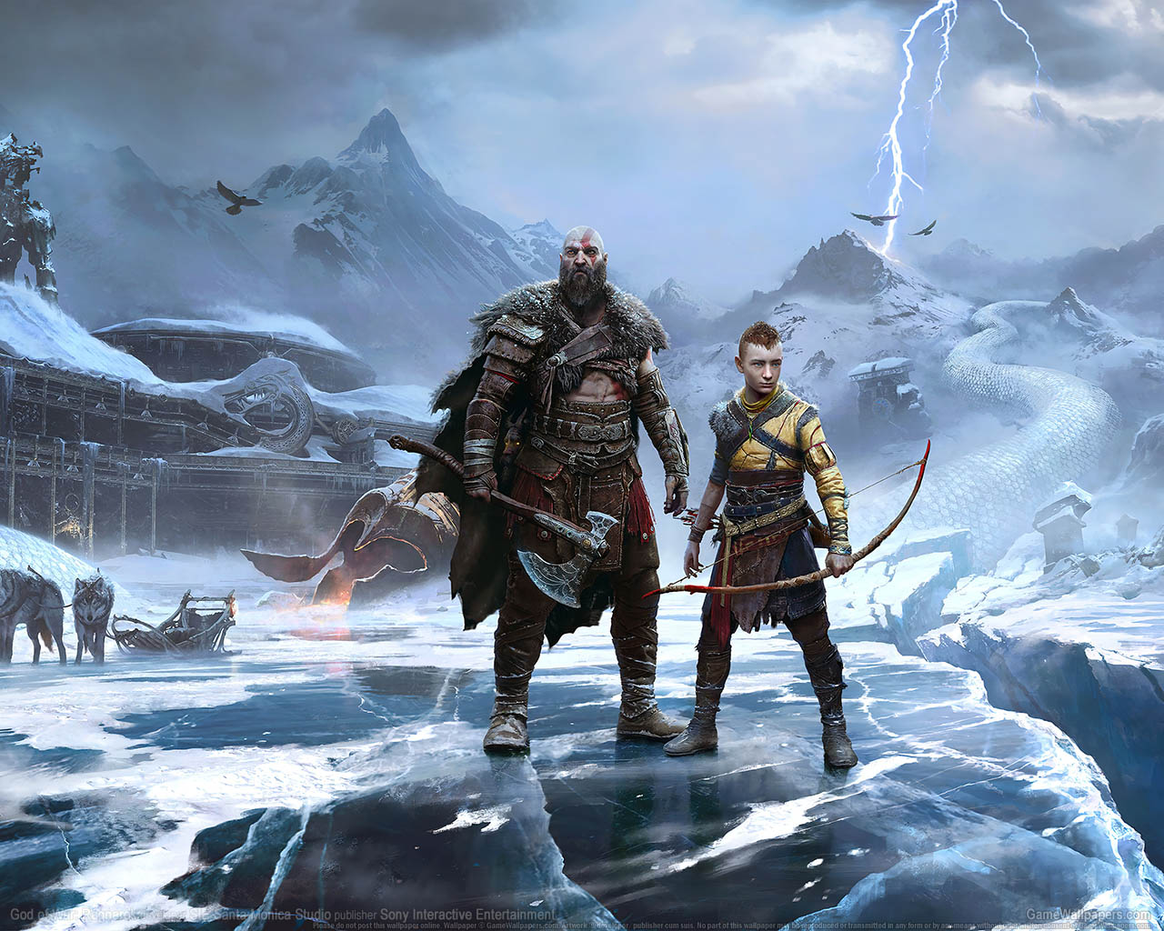 God of War: Ragnarok achtergrond 01 1280x1024