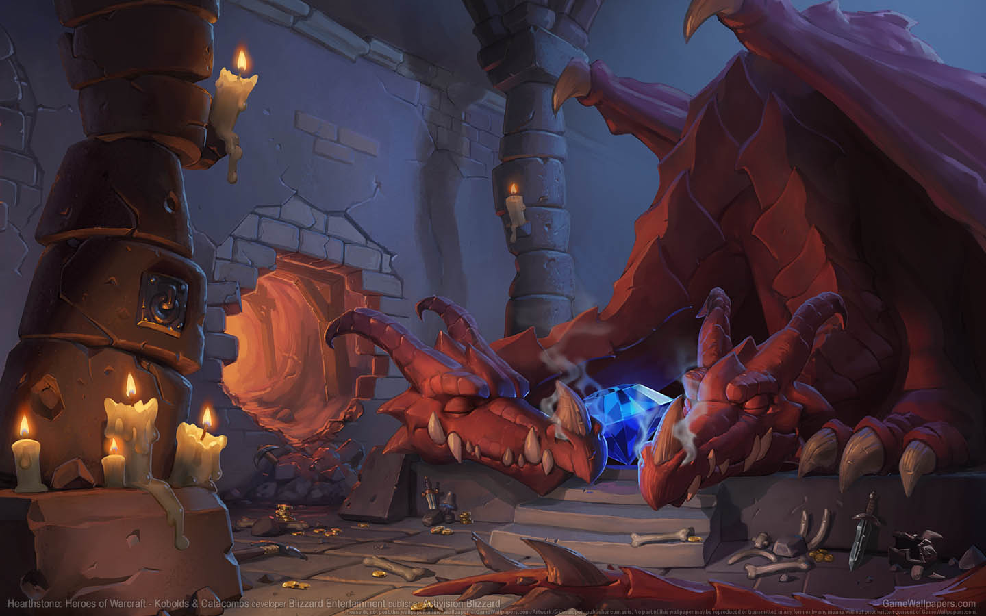 Hearthstone: Heroes of Warcraft - Kobolds & Catacombs achtergrond 01 1440x900
