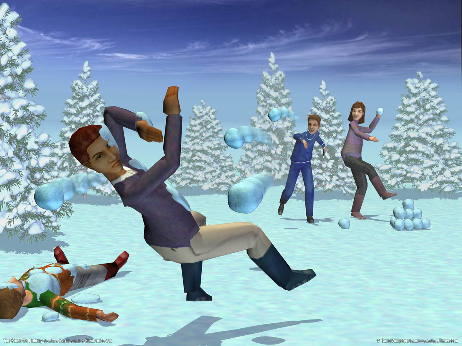 The Sims: On Holiday achtergrond 01 1600x1200