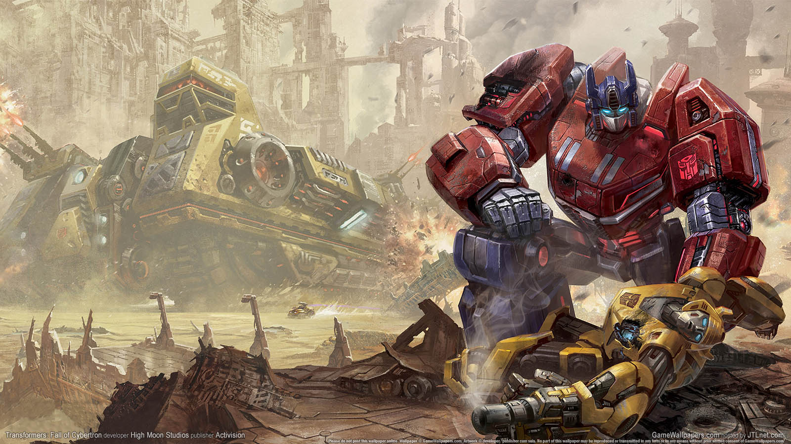 Transformers: Fall of Cybertron achtergrond 01 1600x900