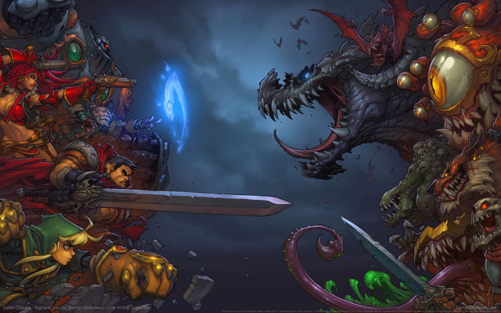 Battle Chasers - Nightwarνmmer=01 achtergrond  1680x1050