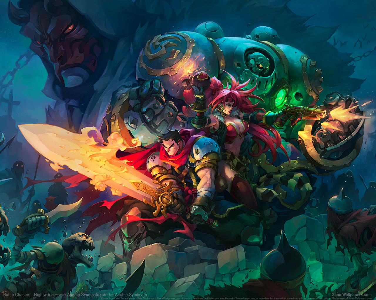 Battle Chasers - Nightwarνmmer=02 achtergrond  1280x1024