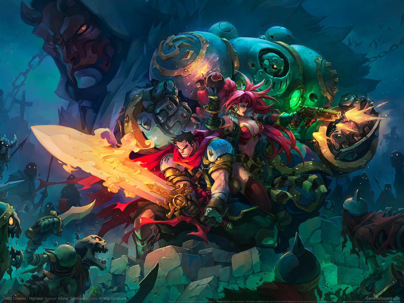 Battle Chasers - Nightwarνmmer=02 wallpaper  1600x1200