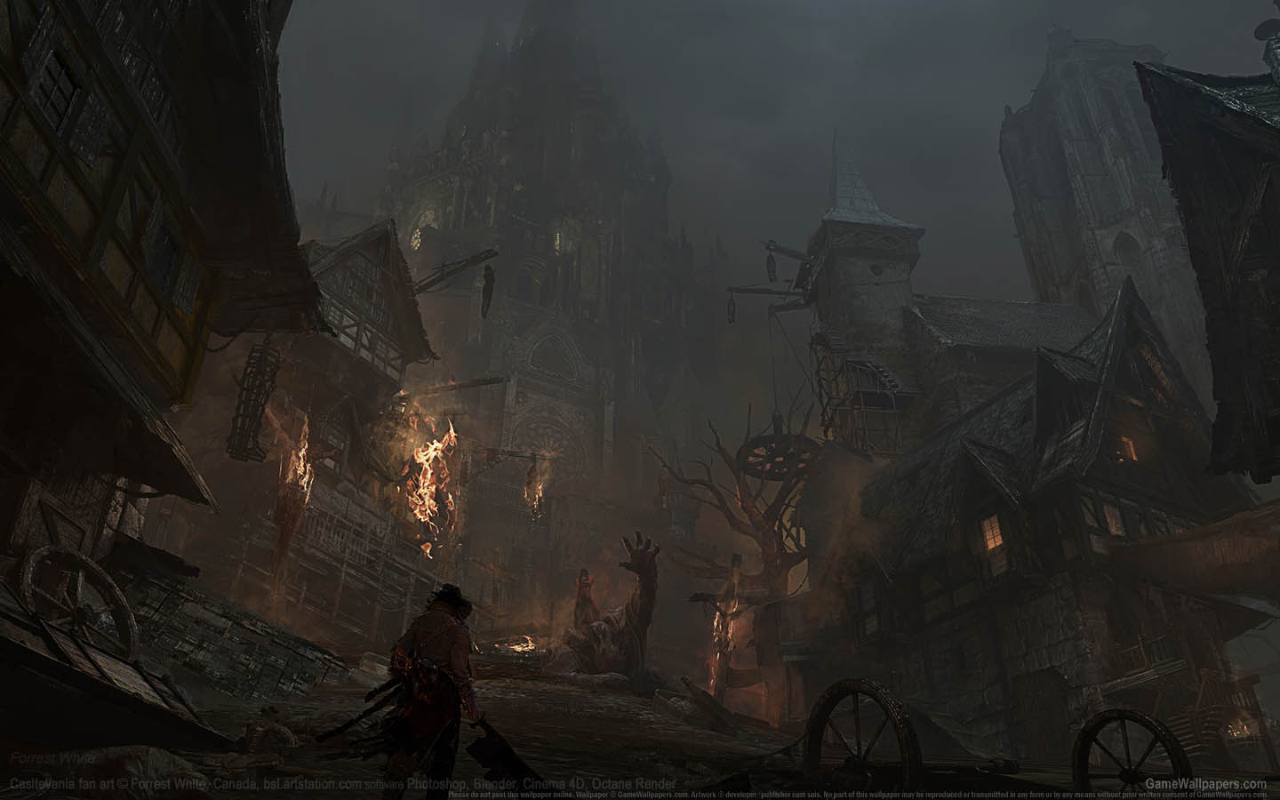Castlevania fan art wallpaper 01 1440x900
