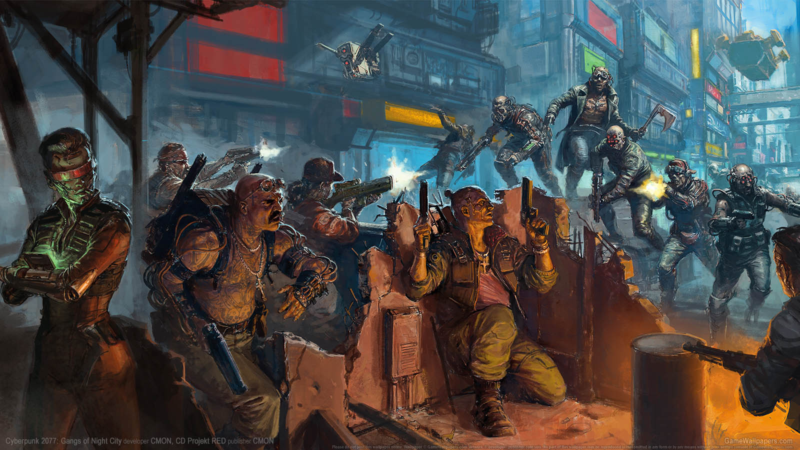 Cyberpunk 2077: Gangs of Night City wallpaper 01 1600x900