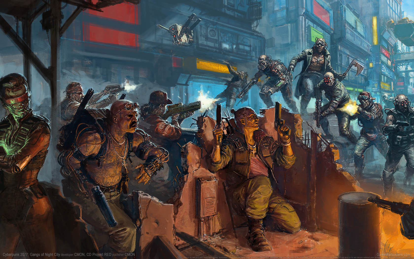 Cyberpunk 2077: Gangs of Night City wallpaper 01 1680x1050