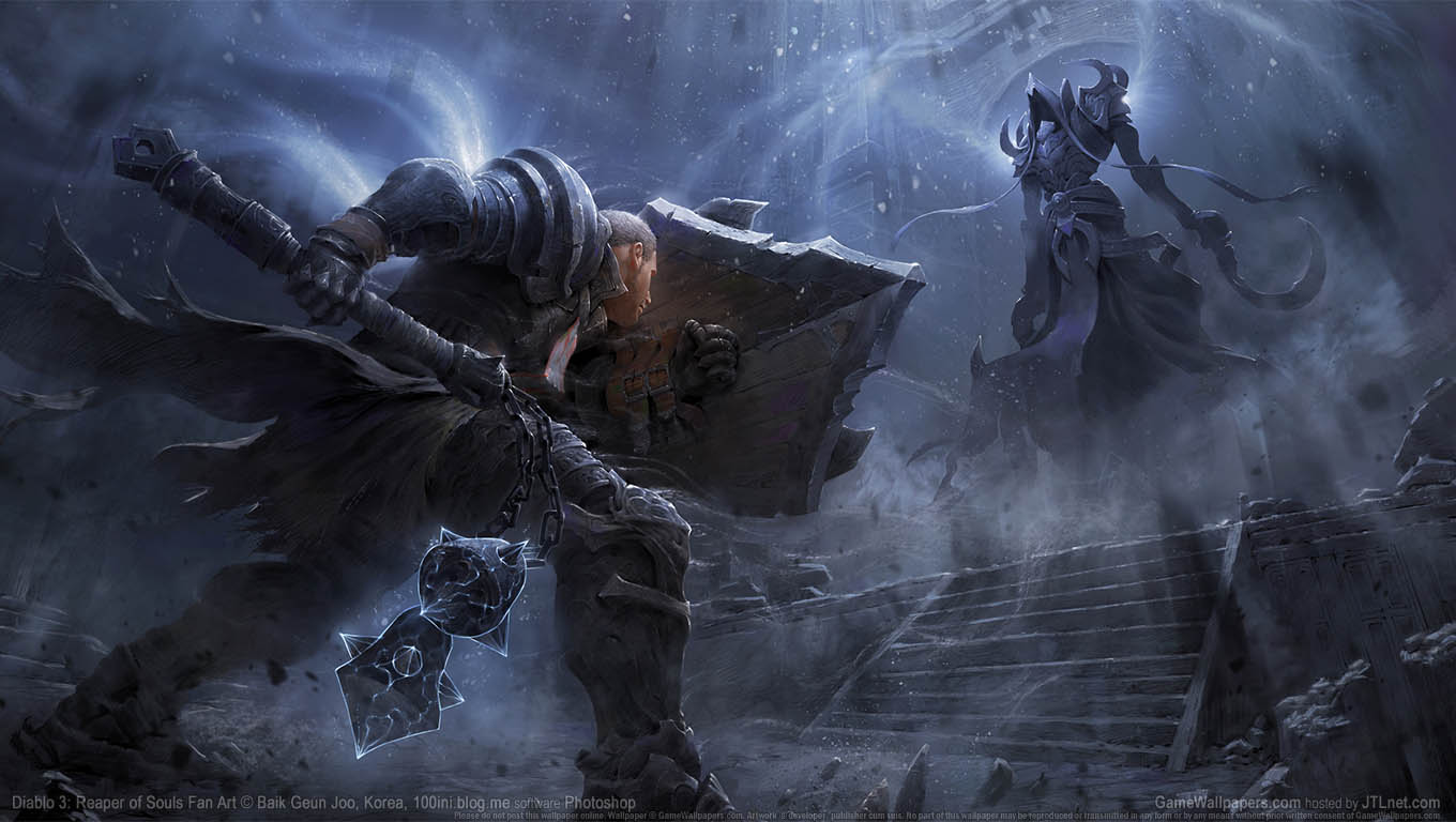 Diablo 3: Reaper of Souls Fan Art achtergrond 01 1360x768