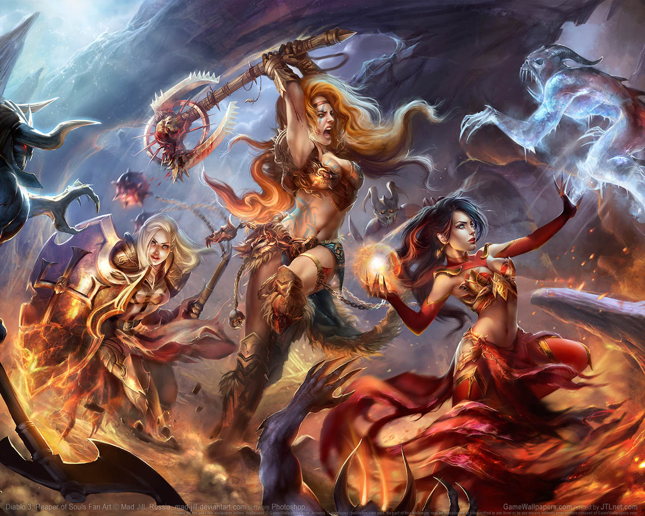 Diablo 3: Reaper of Souls Fan Art achtergrond 04 1280x1024
