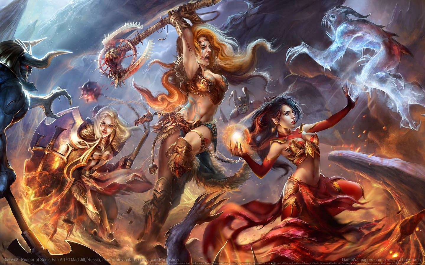 Diablo 3: Reaper of Souls Fan Art achtergrond 04 1440x900
