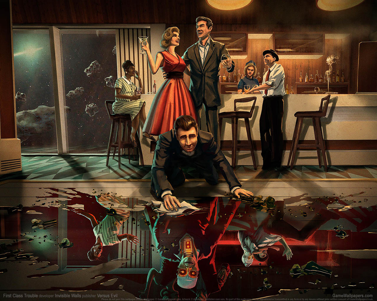 First Class Trouble achtergrond 01 1280x1024