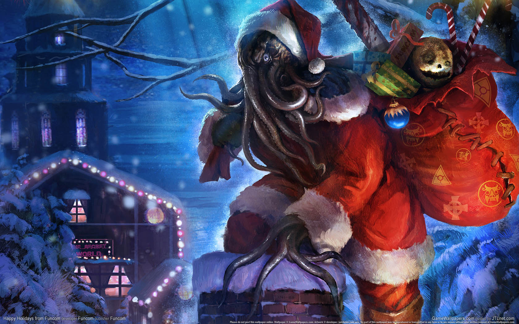 Happy Holidays from Funcom achtergrond 01 1680x1050