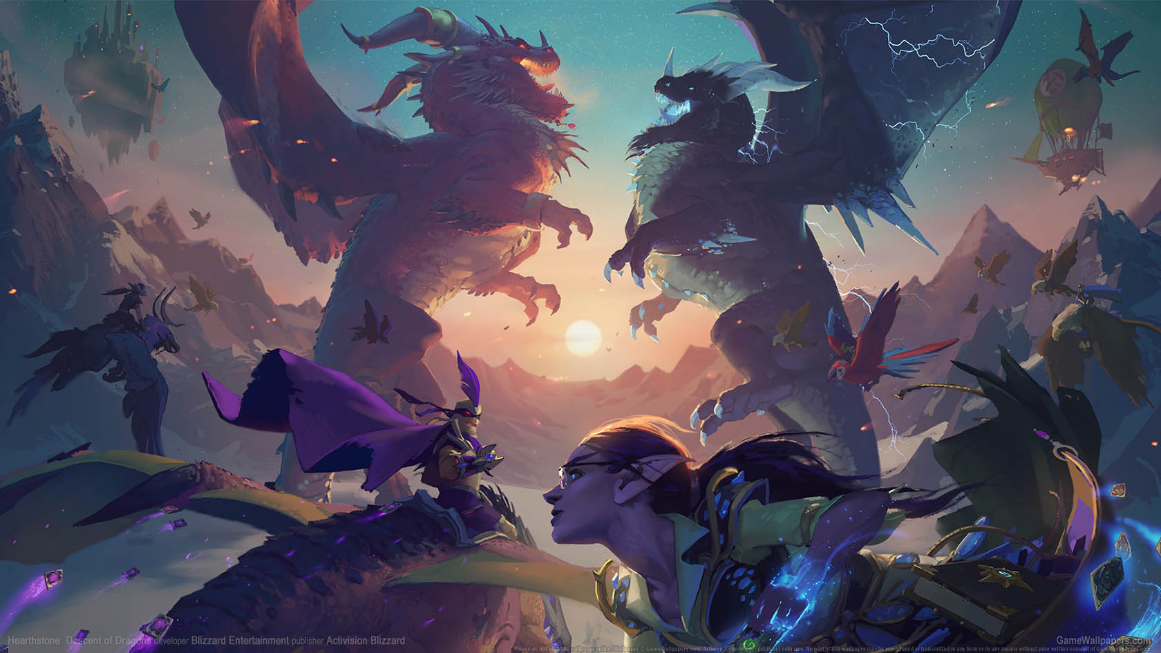 Hearthstone: Descent of Dragons Hintergrundbild 01 1680x945