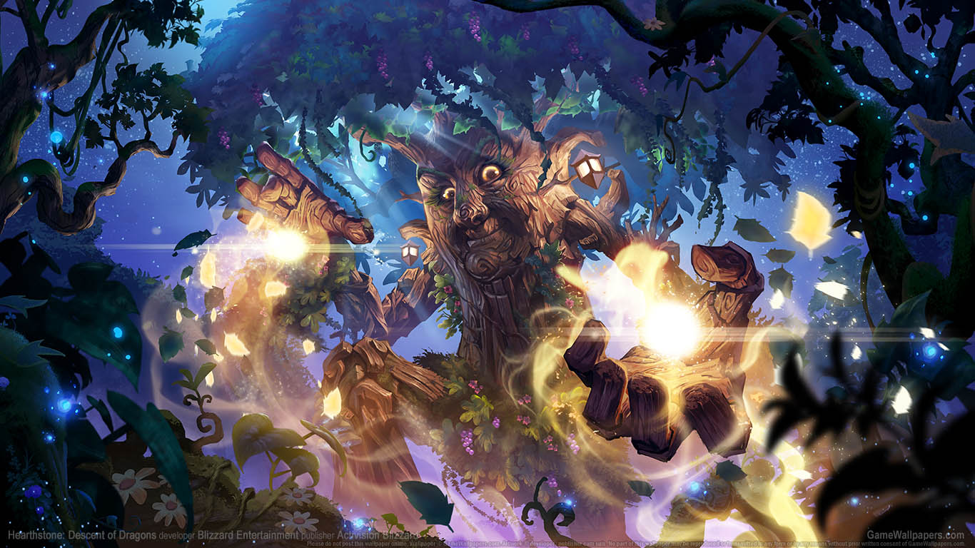 Hearthstone: Descent of Dragons Hintergrundbild 02 1366x768