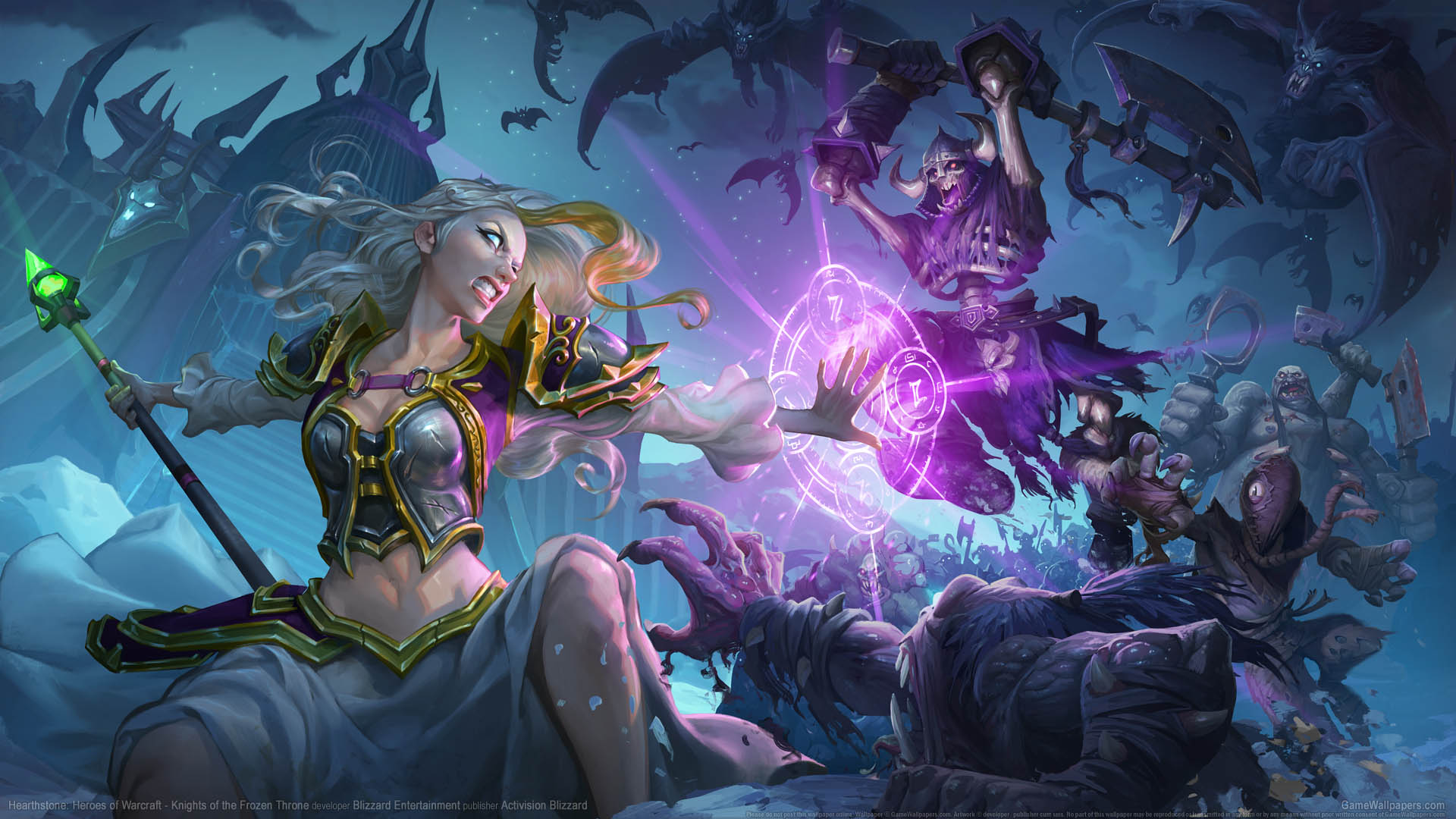 Hearthstone: Heroes of Warcraft - Knights of the Frozen Throne fondo de escritorio 01 1920x1080