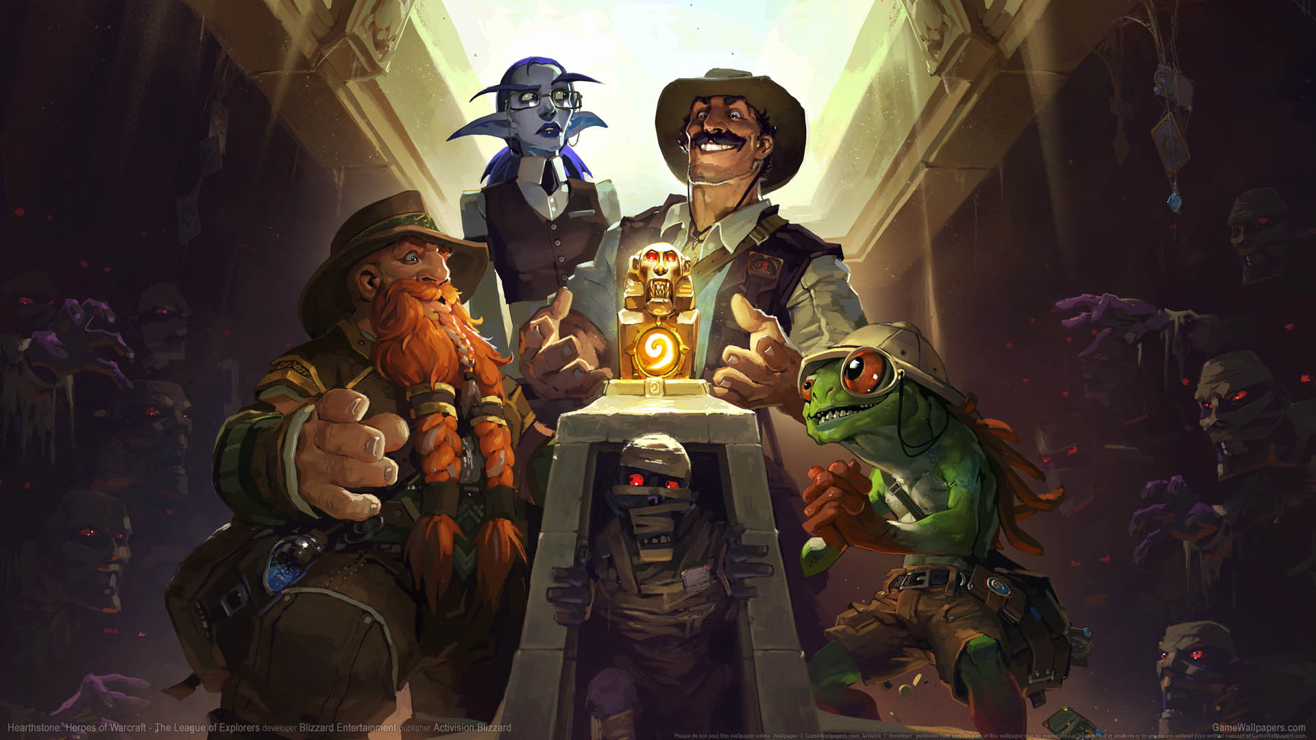 Hearthstone: Heroes of Warcraft - The League of Explorers achtergrond 01 1920x1080