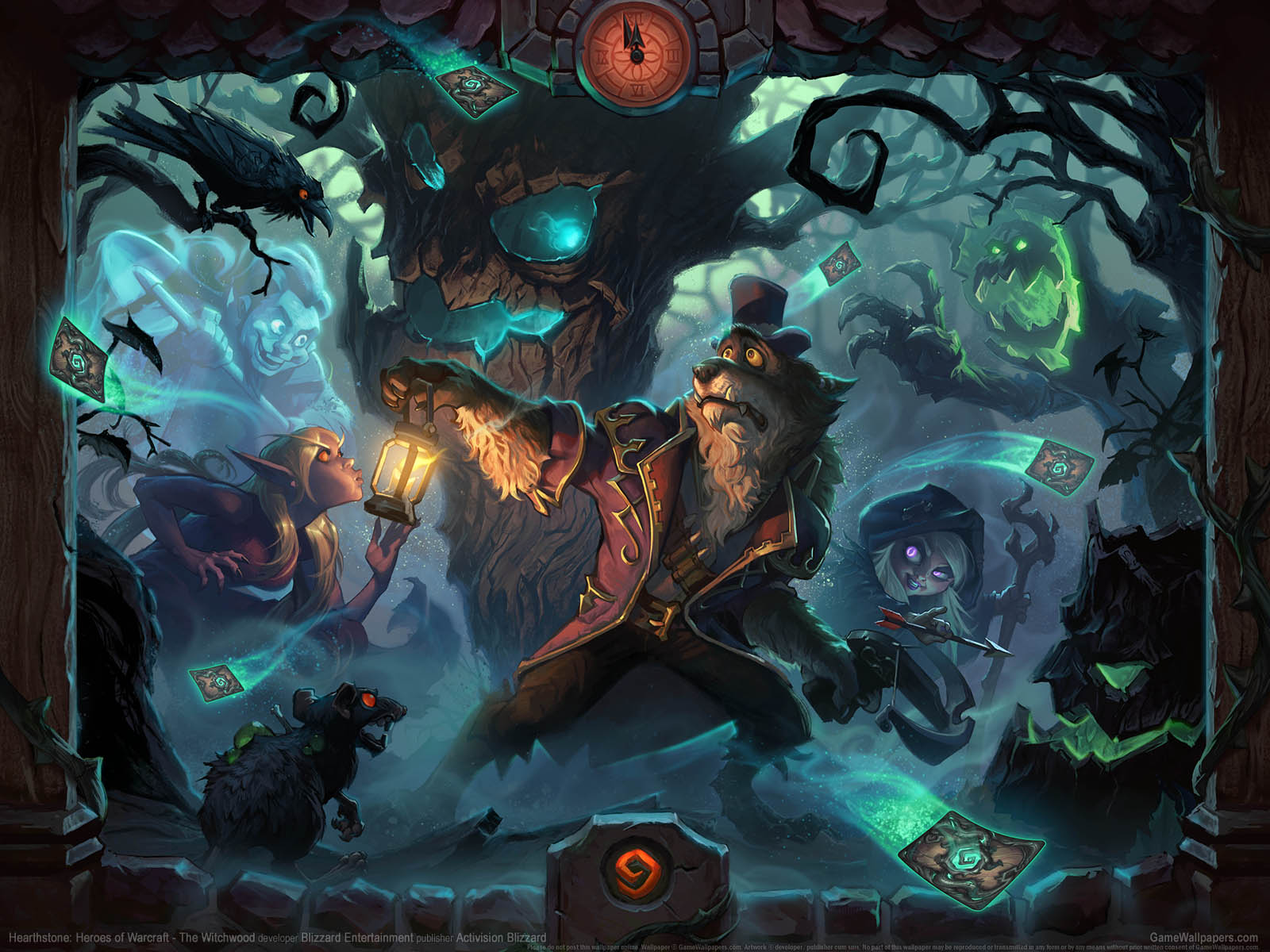 Hearthstone: Heroes of Warcraft - The Witchwood achtergrond 01 1600x1200