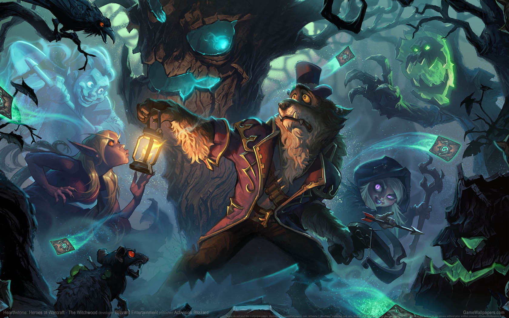Hearthstone: Heroes of Warcraft - The Witchwood achtergrond 01 1680x1050
