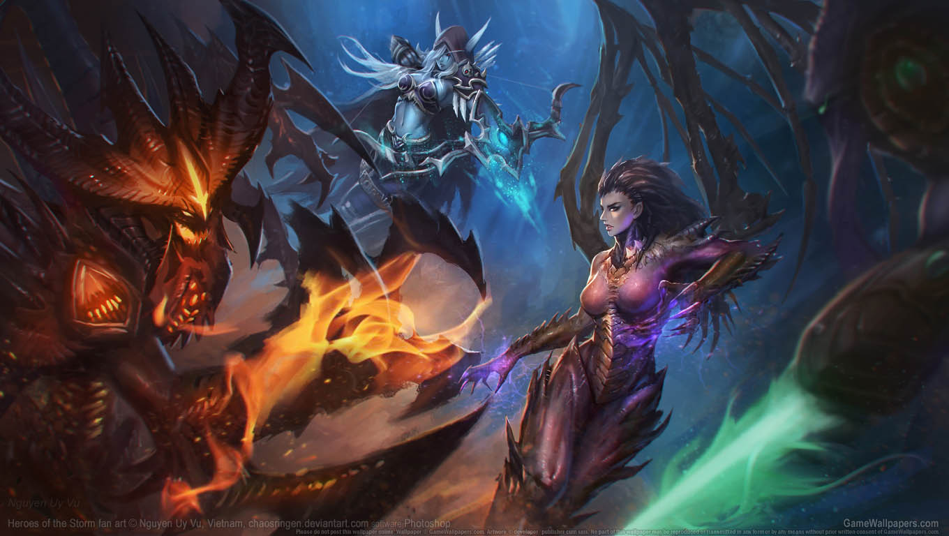 Heroes of the Storm fan art achtergrond 01 1360x768
