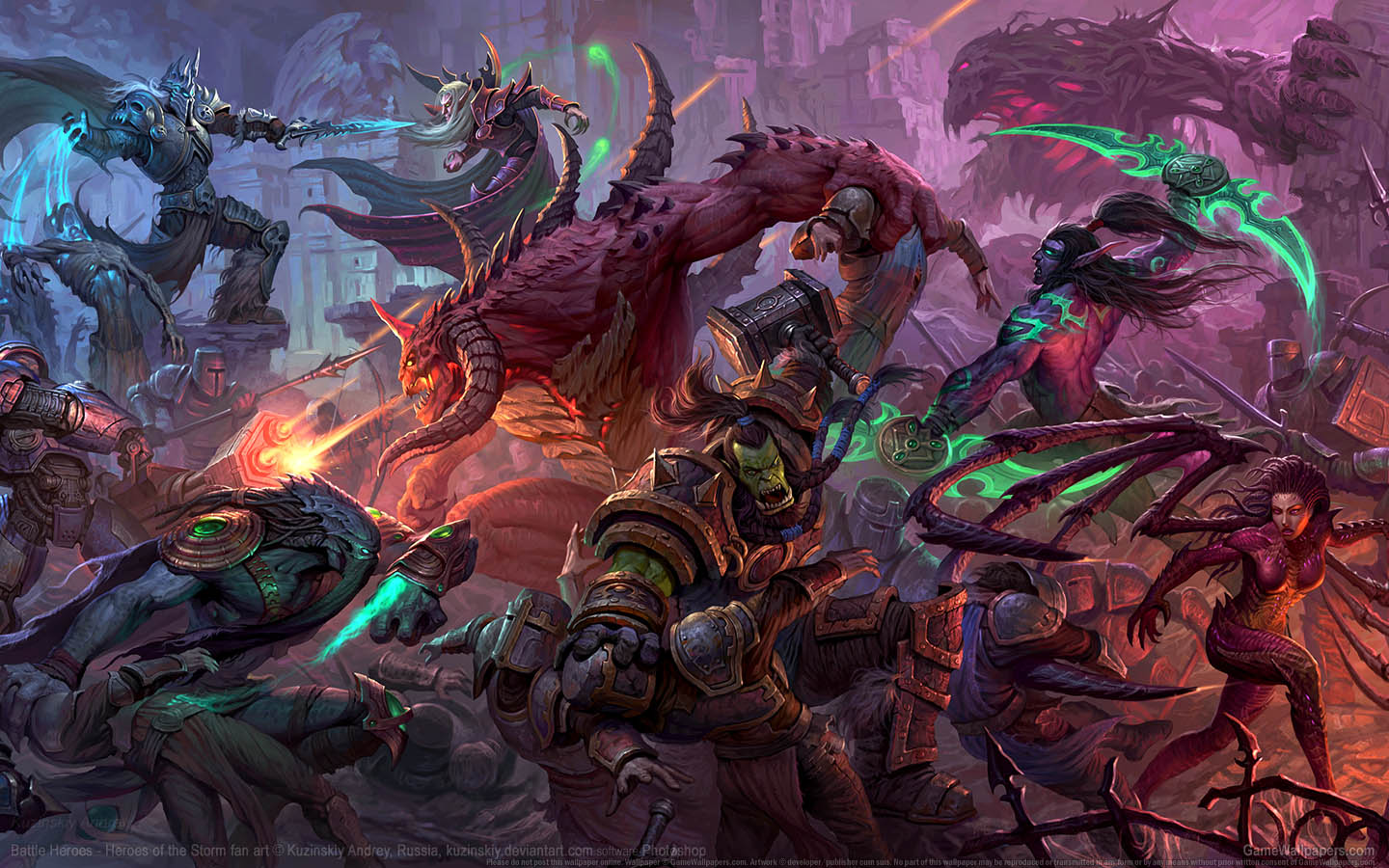 Heroes of the Storm fan art Hintergrundbild 04 1440x900