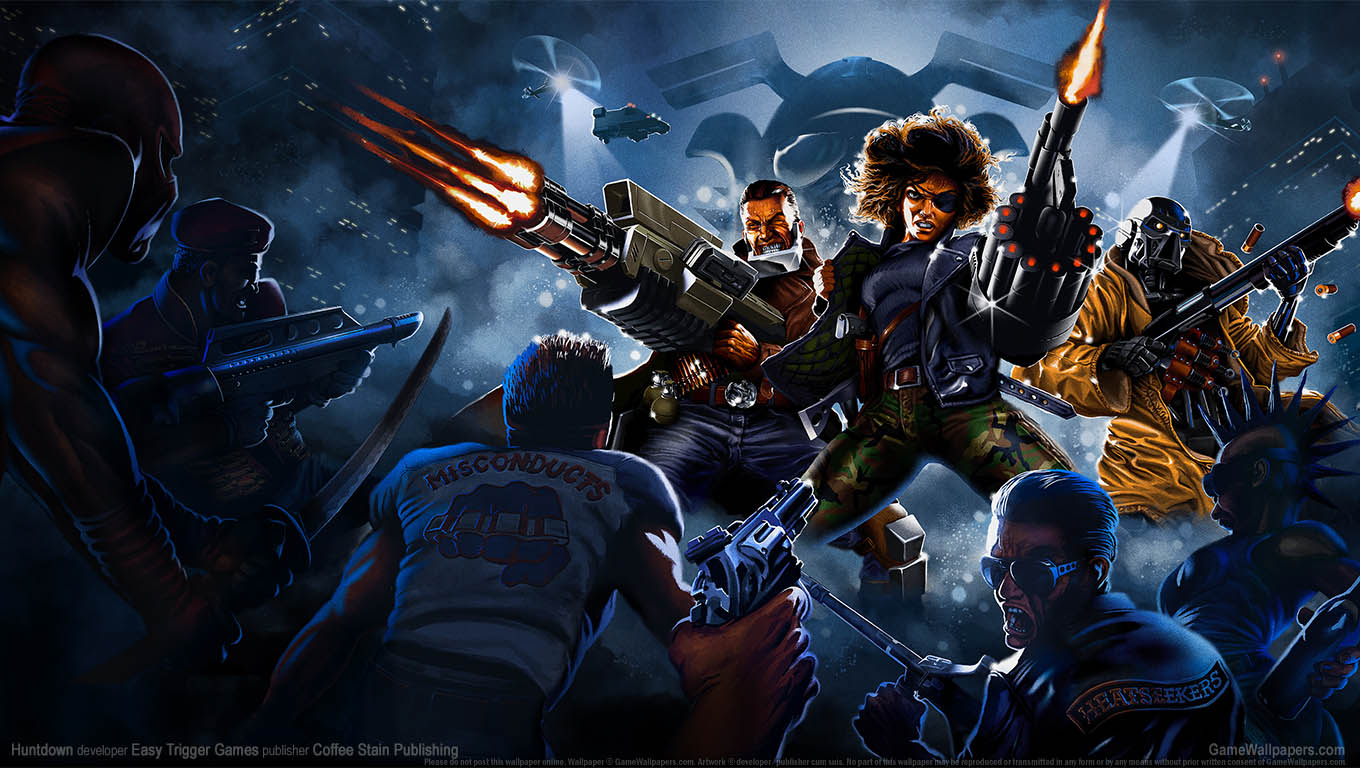 Huntdown wallpaper 01 1360x768