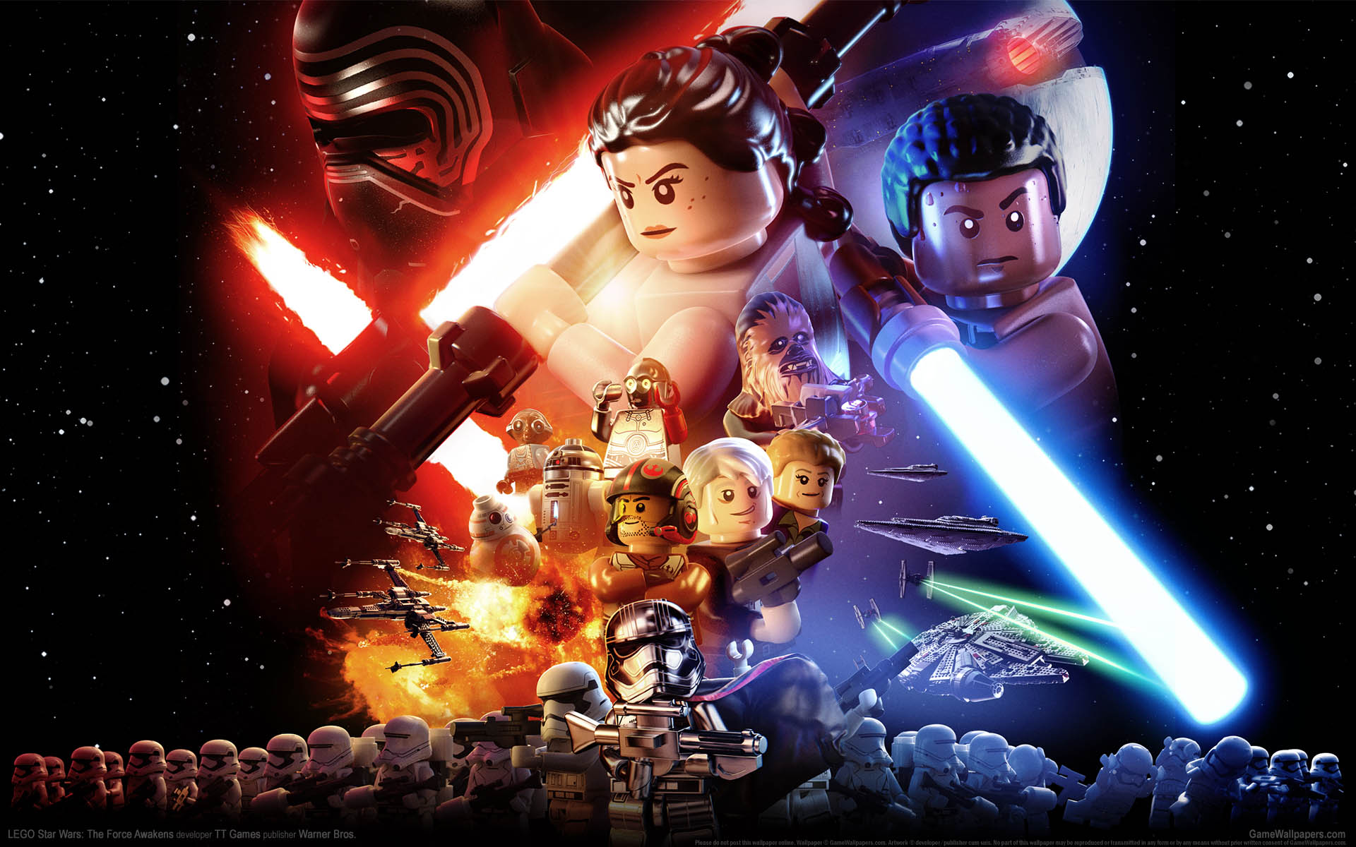 LEGO Star Wars: The Force Awakens achtergrond 01 1920x1200