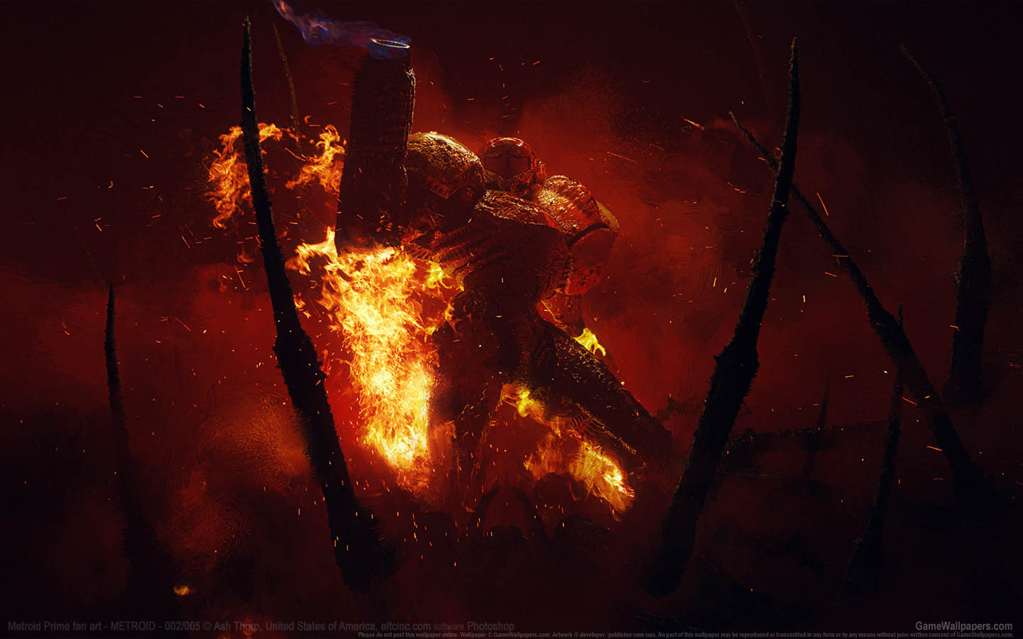 Metroid Prime fan art Hintergrundbild 01 1440x900